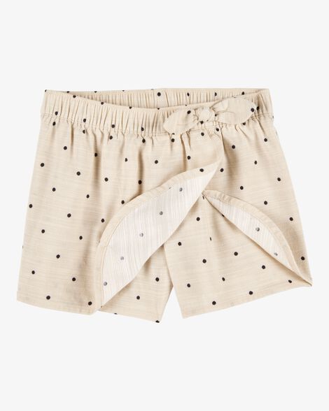  Product image 2 of Toddler Polka Dot Linen Look-alike Skort - Tan