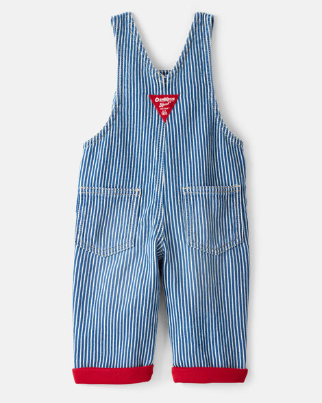Baby Boy Vintage Inspired Hickory Denim Overalls