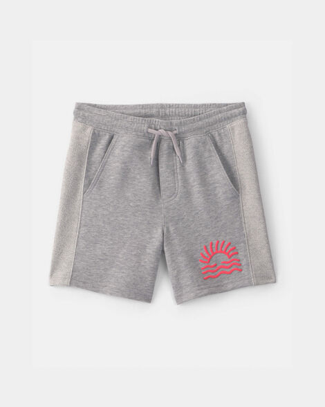 boys sunset french terry shorts - grey