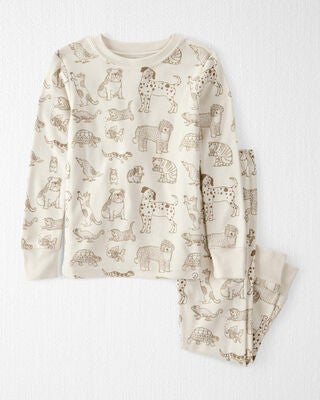Product image 1 of Toddler Pet Print Organic Cotton 2-Piece Pajamas