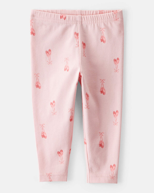 Product image 1 of Baby Girl Cotton Ballerina Stretch Leggings - Pink
