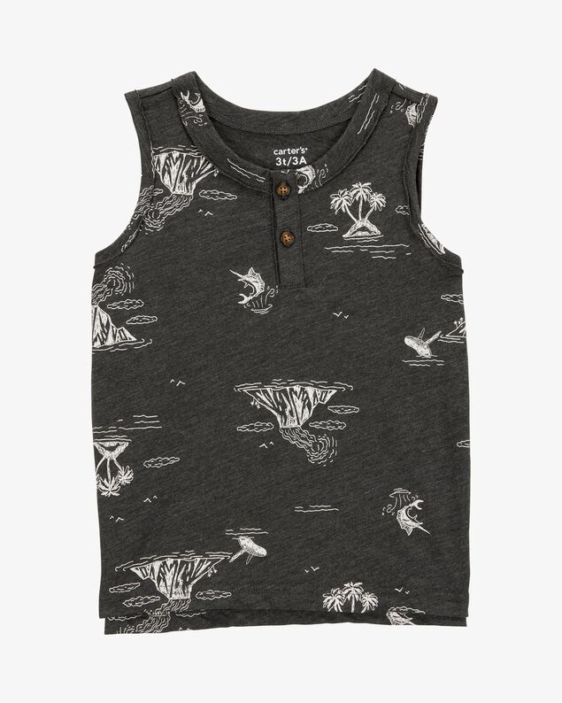 Product image 1 of Baby Sea Print Slub Jersey Sleeveless Tank