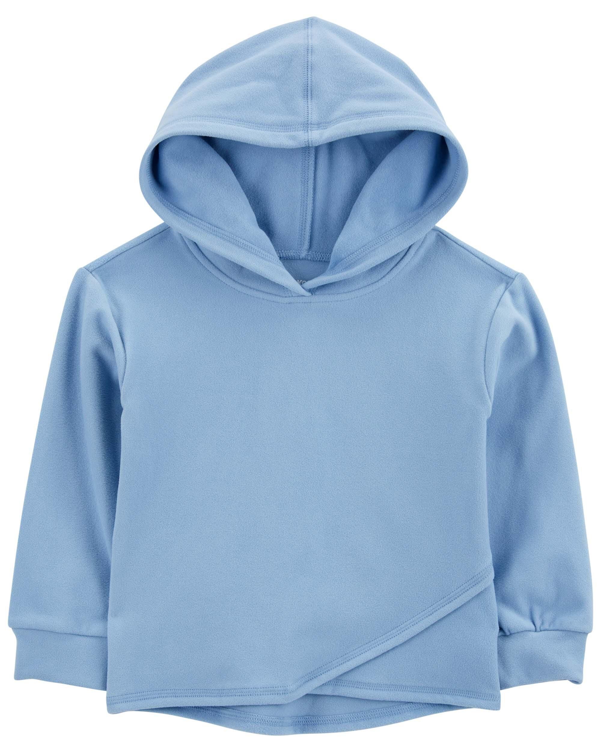 Baby Criss Cross Fleece Hoodie Blue