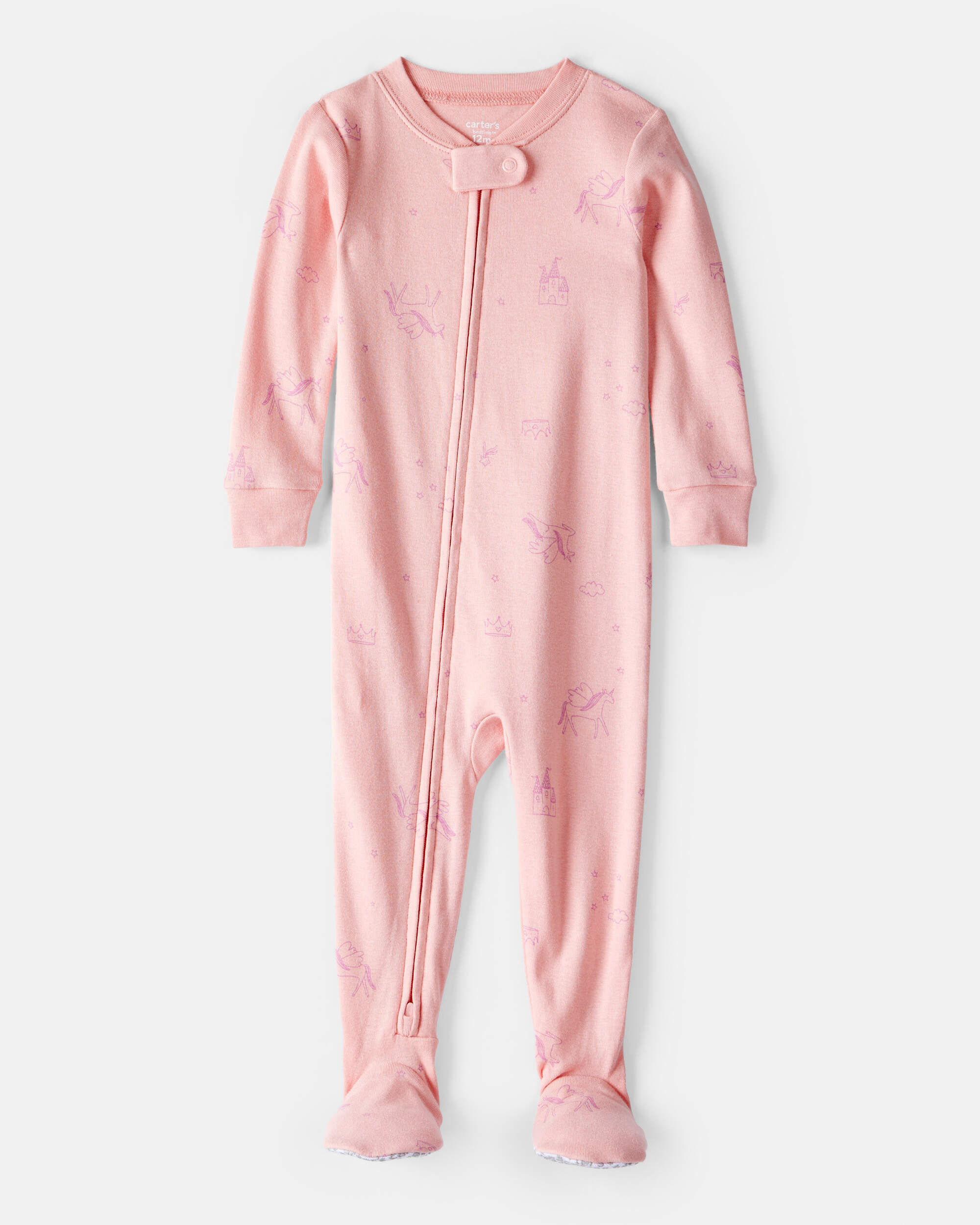 Baby Girl Fairy Star Print 100% Cotton Long-Sleeve Snug Fit