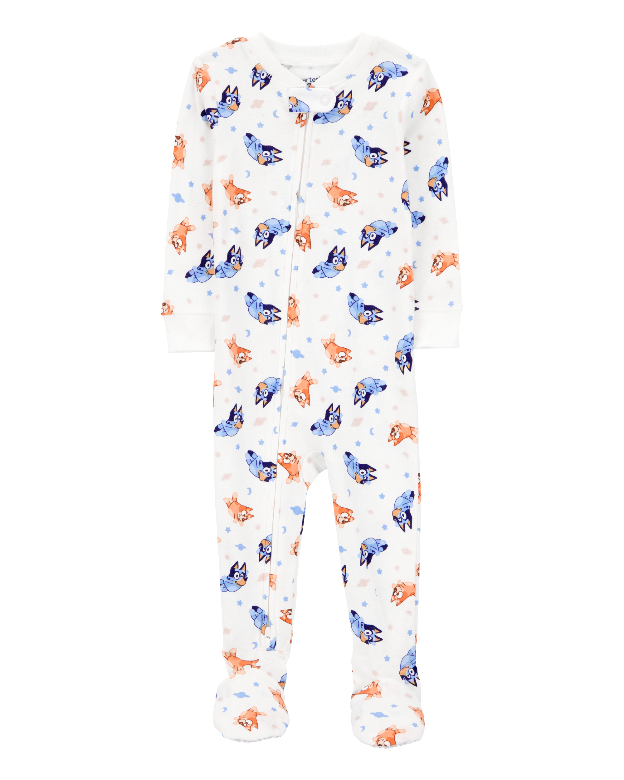 Baby Bluey Snug Fit Cotton Footie 1-Piece Pajamas