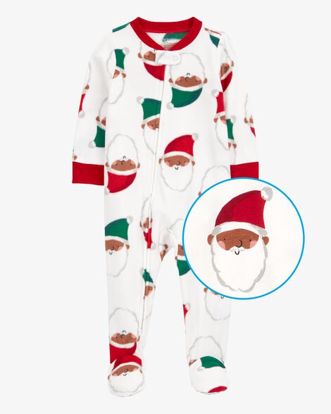 Product image 2 of Baby 1-Piece Santa Fleece Footie Pajamas