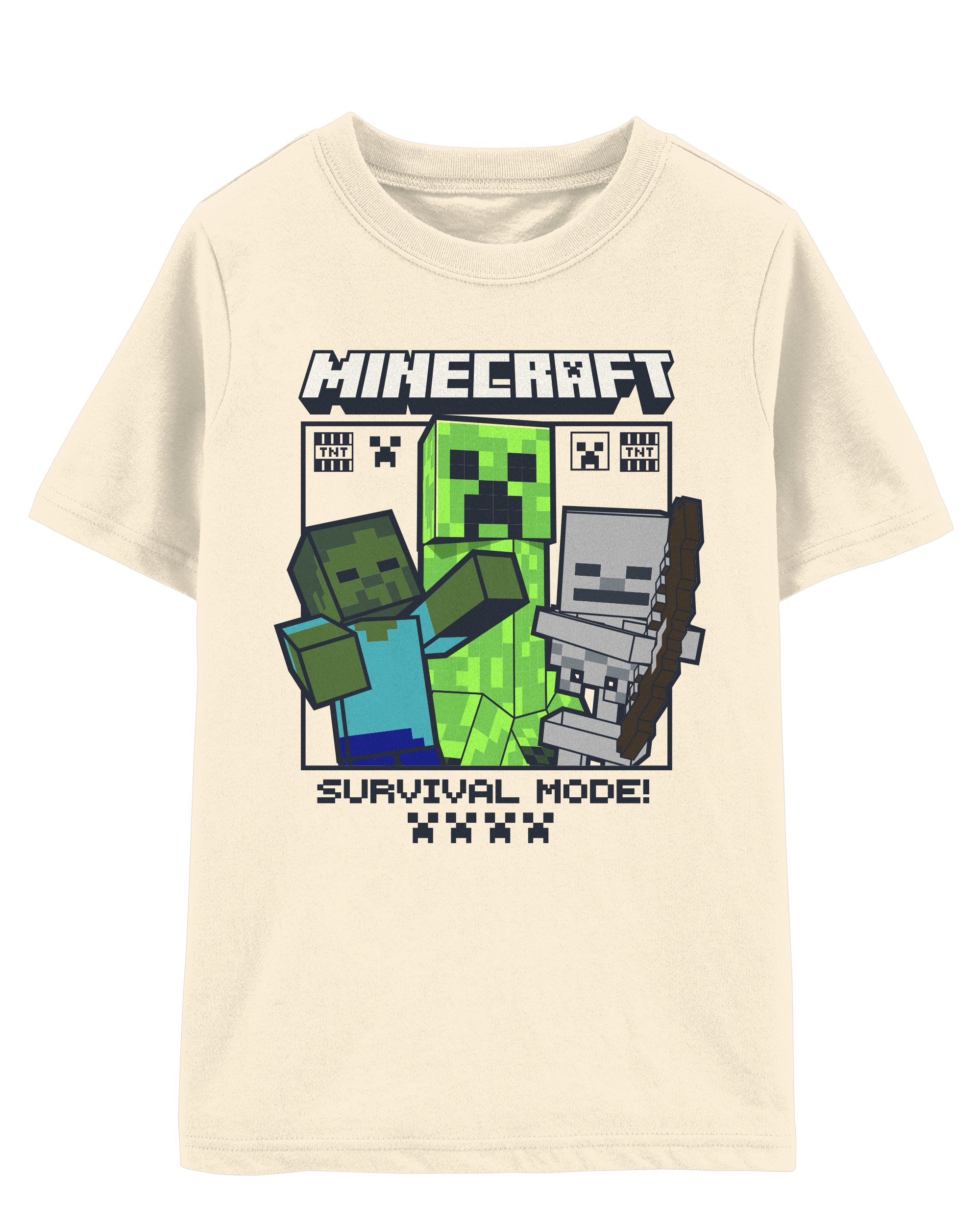Boys Minecraft® Short-Sleeve Graphic Tee - Cream