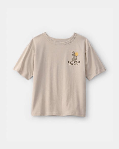 Boys Key West Graphic Tee - Beige