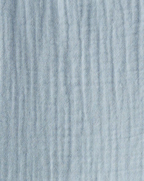 Toddler Organic Cotton Gauze Dress in Blue
