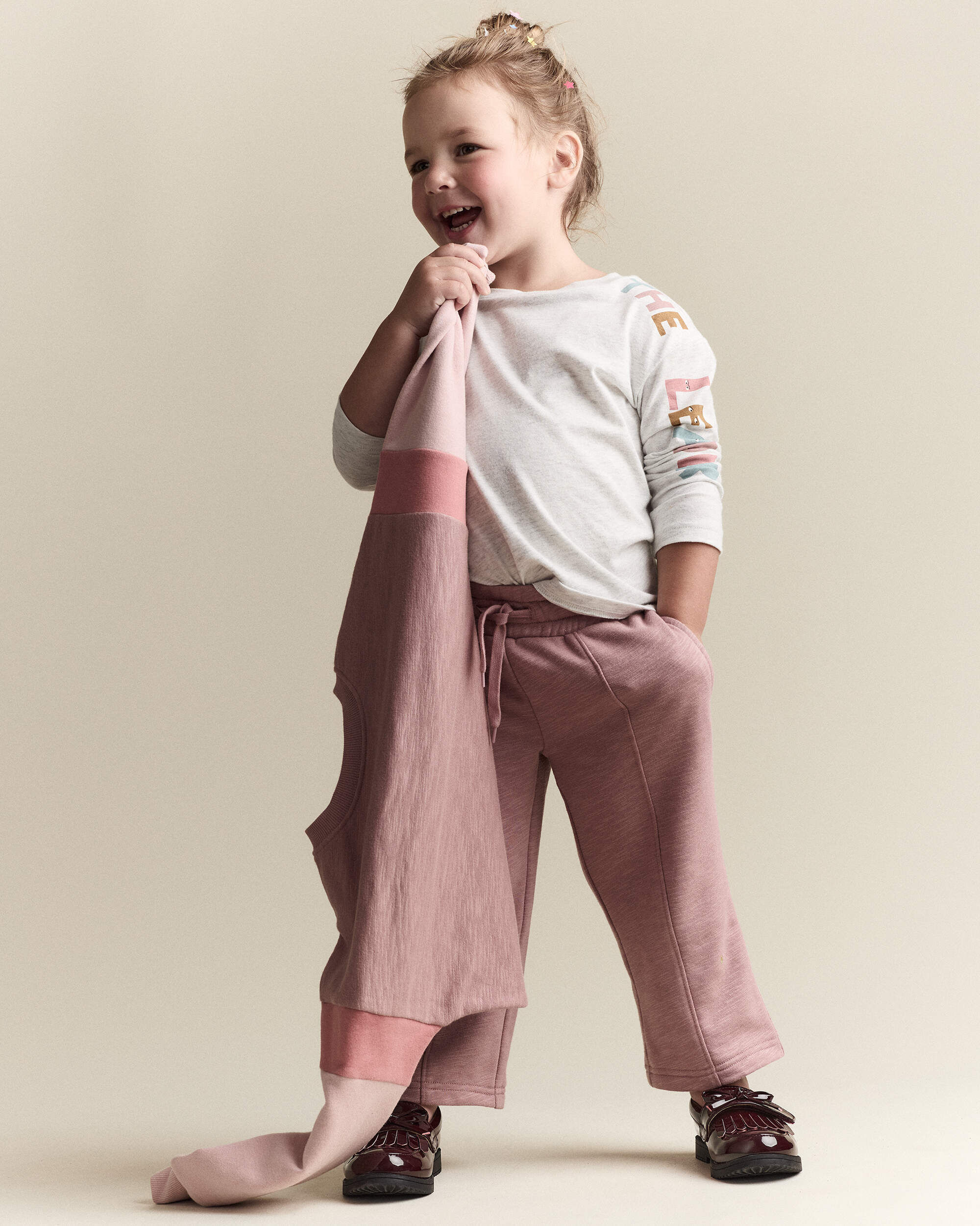Toddler 'The Leader' Long-Sleeve Relaxed Graphic Tee - Light Heather Grey