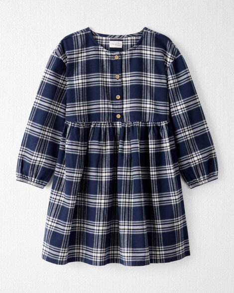 Girls Organic Cotton Flannel Dress