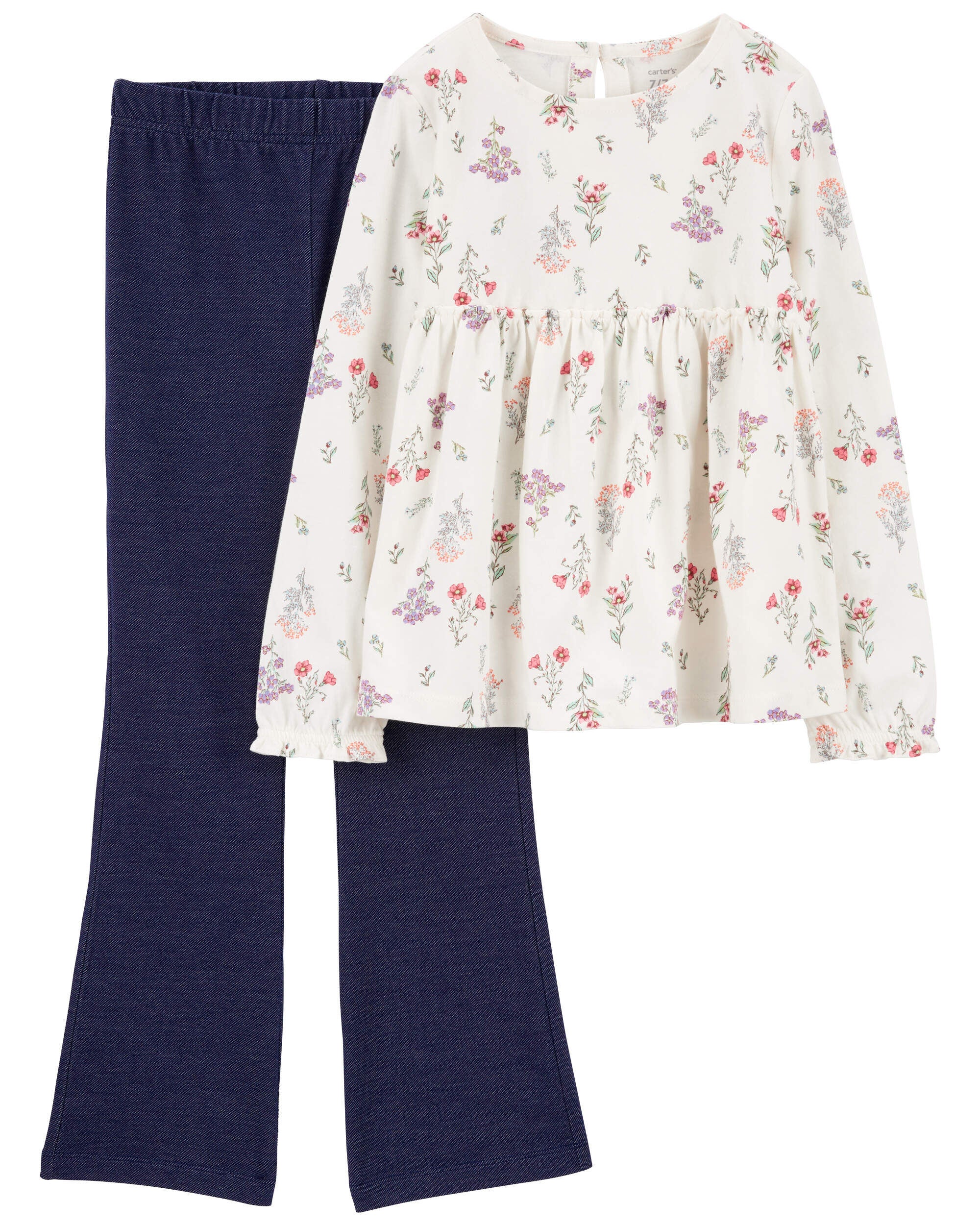 Kid 2-Piece Floral Jersey Top & Legging Set - Carter's