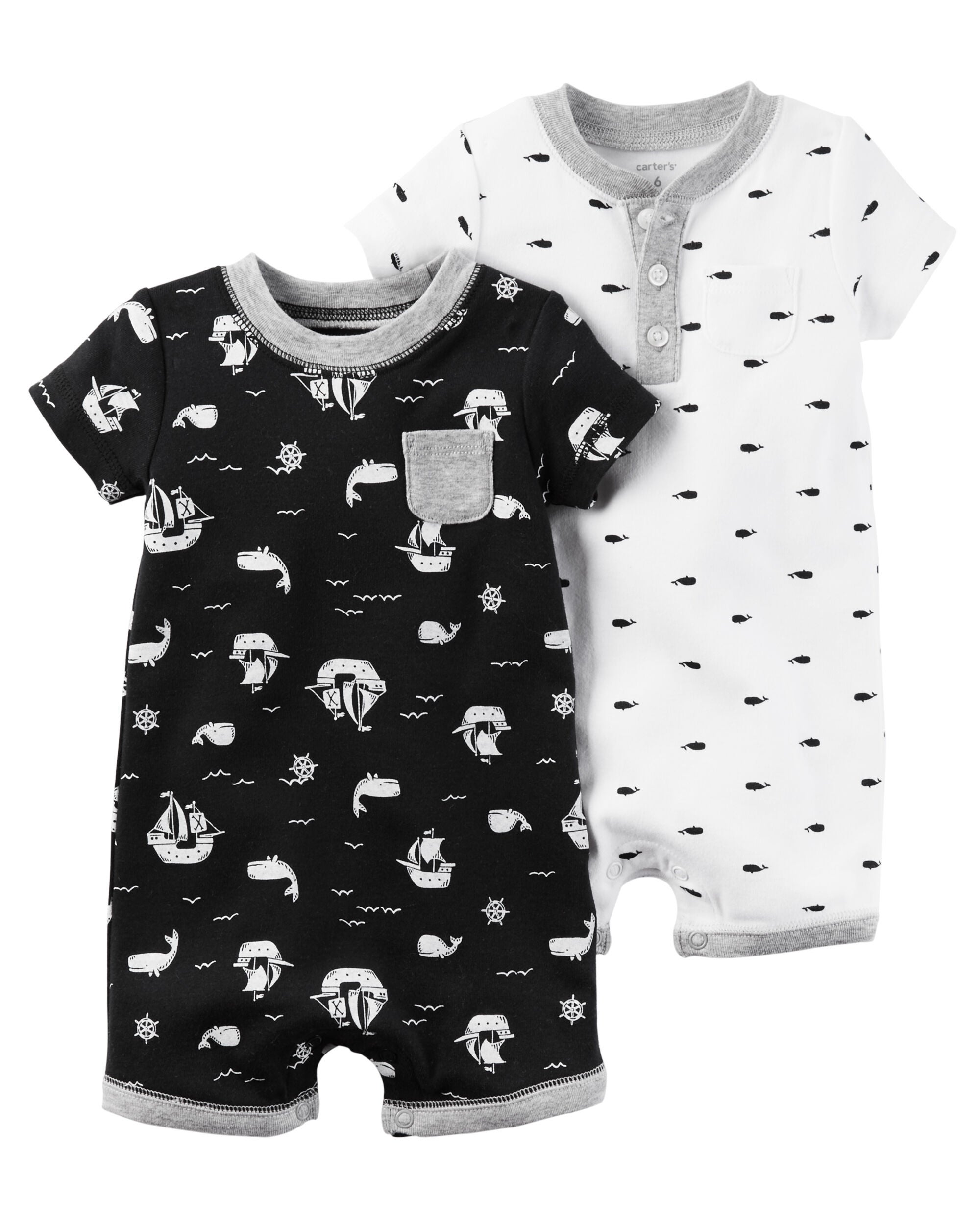Carters Baby Girls 2-Pack Coveralls