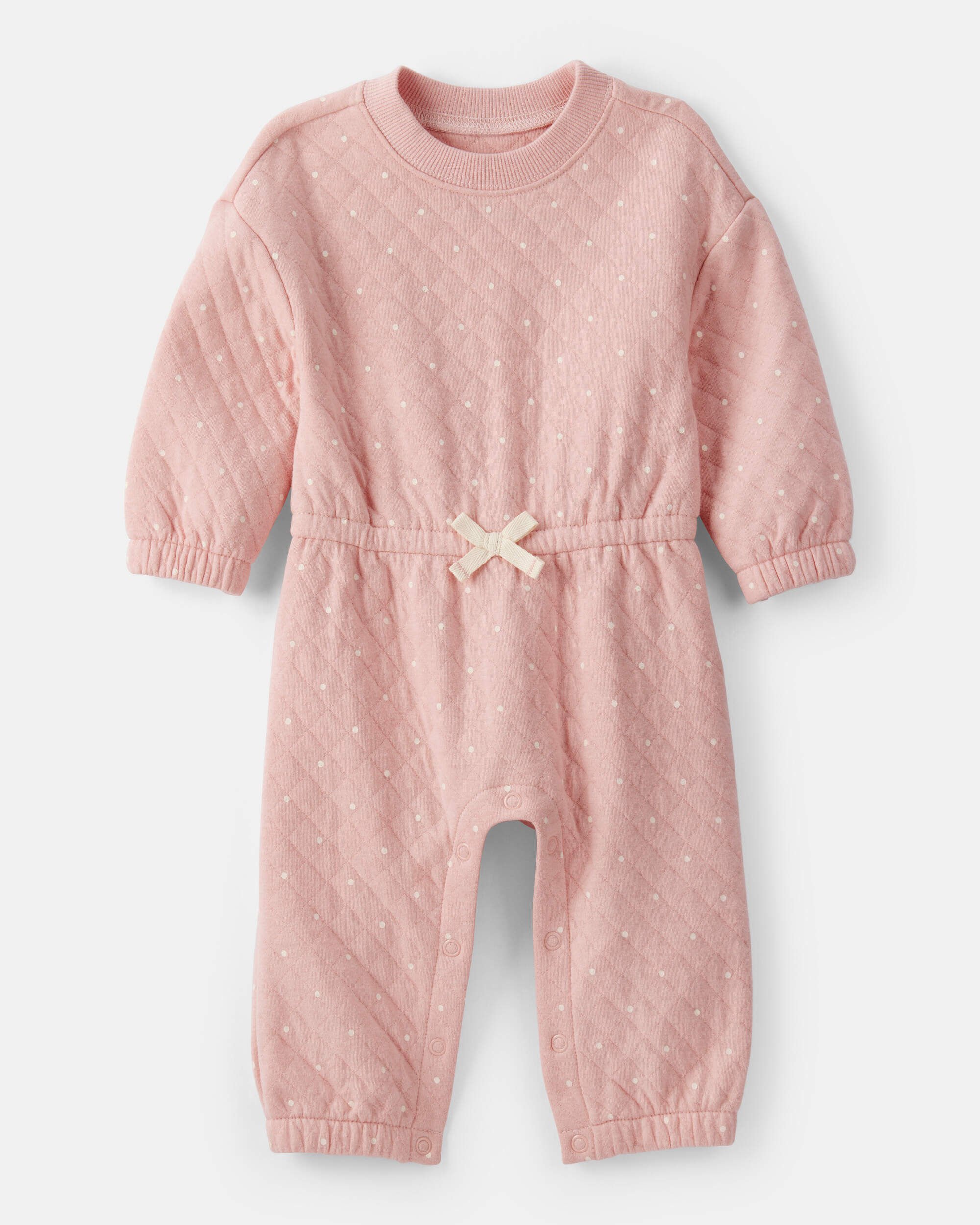 Baby Girl Long-Sleeve Jumpsuit - Pink