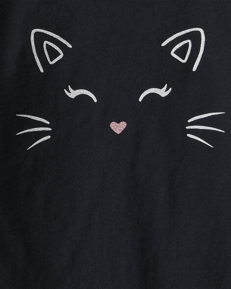 Product image 4 of Toddler 2-Piece Halloween Cat Tee & Tulle Skirt Set - Black