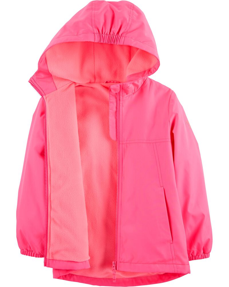 neon pink fluffy jacket