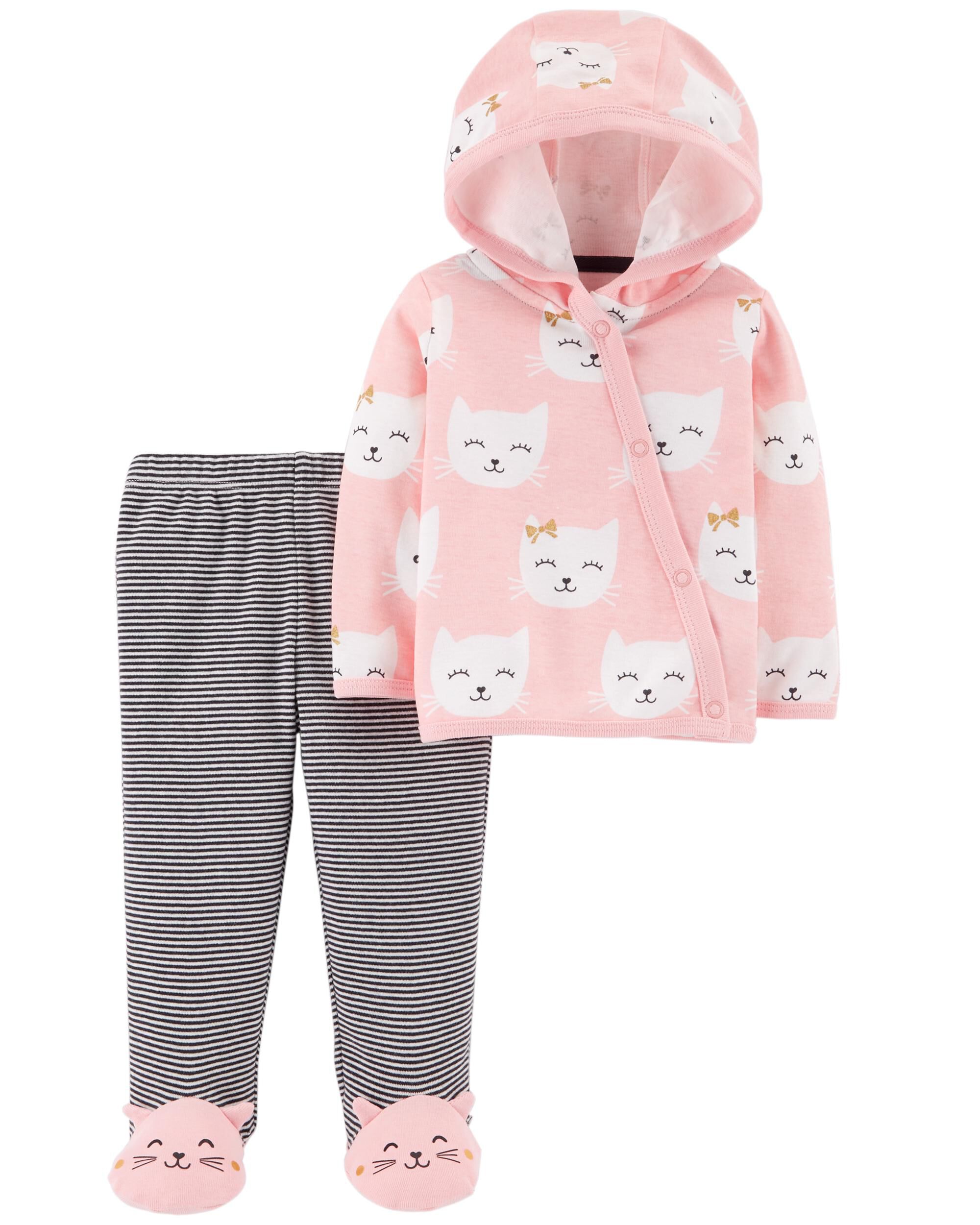 carter's 2 piece footed pajamas