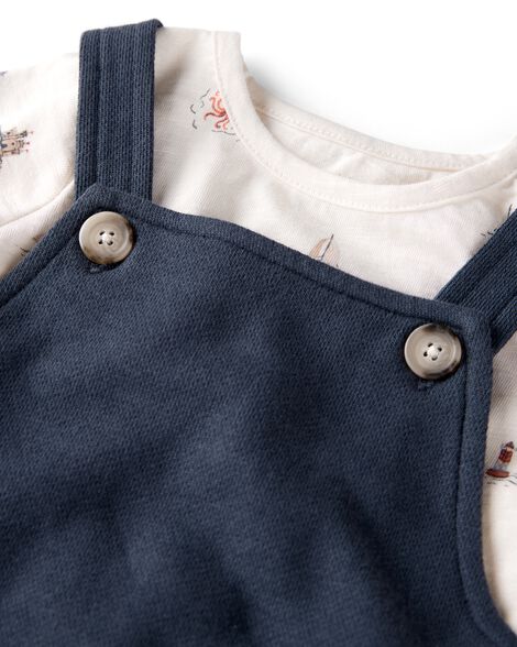 Product image 4 of Baby 2-Piece Organic Cotton Shortall Set