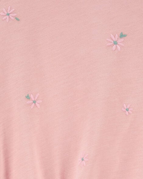 Product image 2 of Kid Embroidered Floral Tie-Front Top