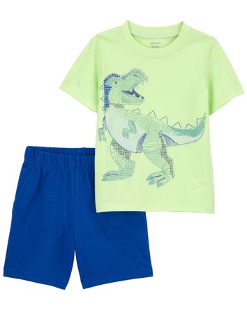 Toddler 2-Piece Dinosaur Tee & Short Set