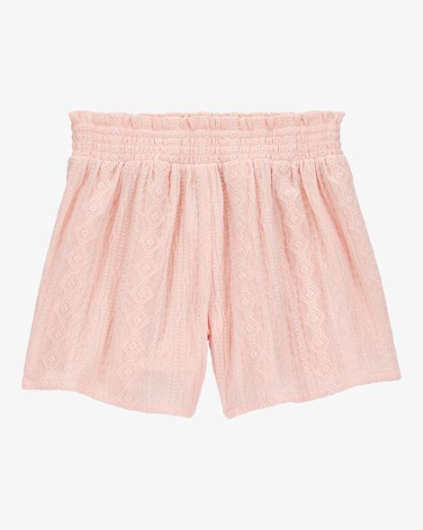 Product image 2 of Kid Pull-On Smocked Shorts - Pink