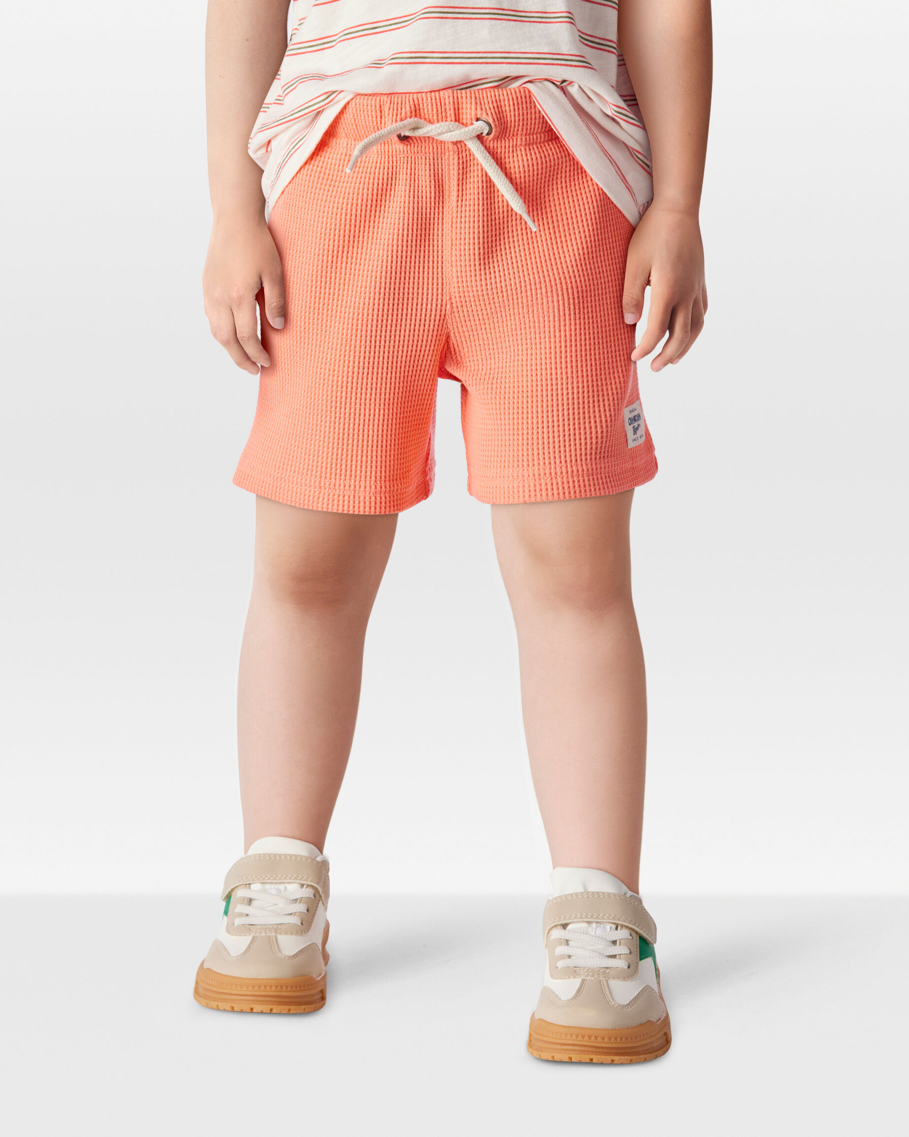 Toddler Waffle Knit Drawstring Shorts - Orange - OshKosh