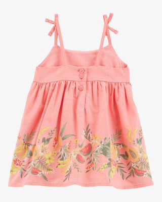 Product image 2 of Baby Poplin Floral Print Dress - Pink