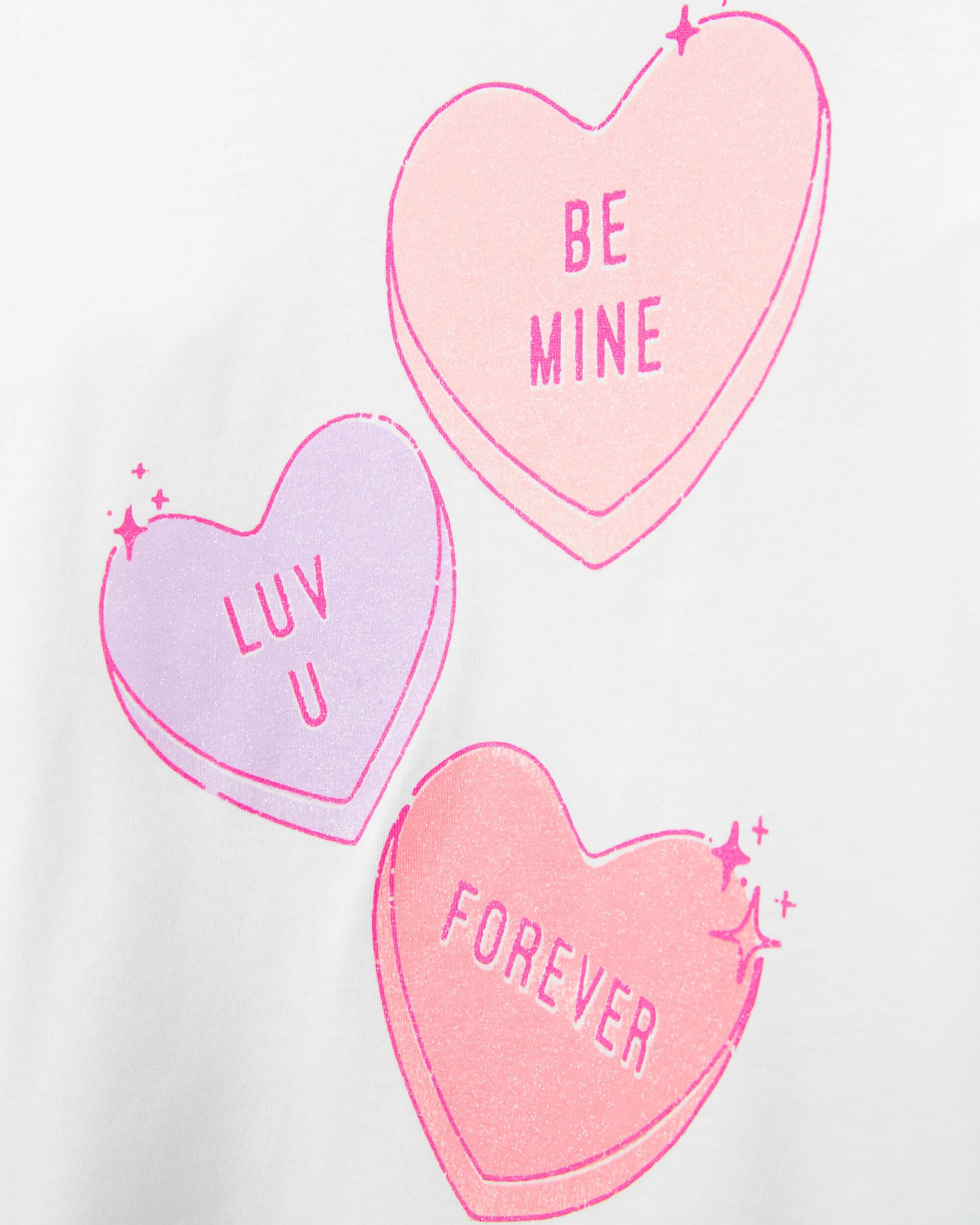 Kid Be Mine Long-Sleeve Graphic Tee - White