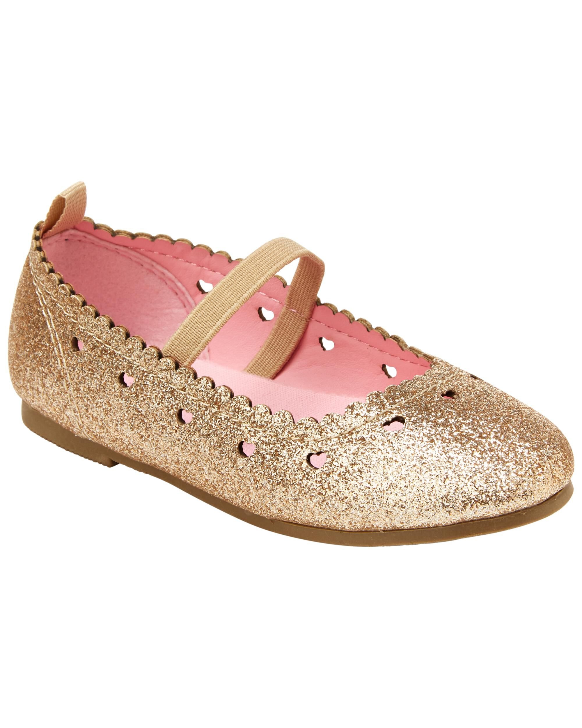 スリッポン [Archivepke] Glow mary-jane Kid Glitter Mary Jane Flat Shoes - Carter's | Carter's