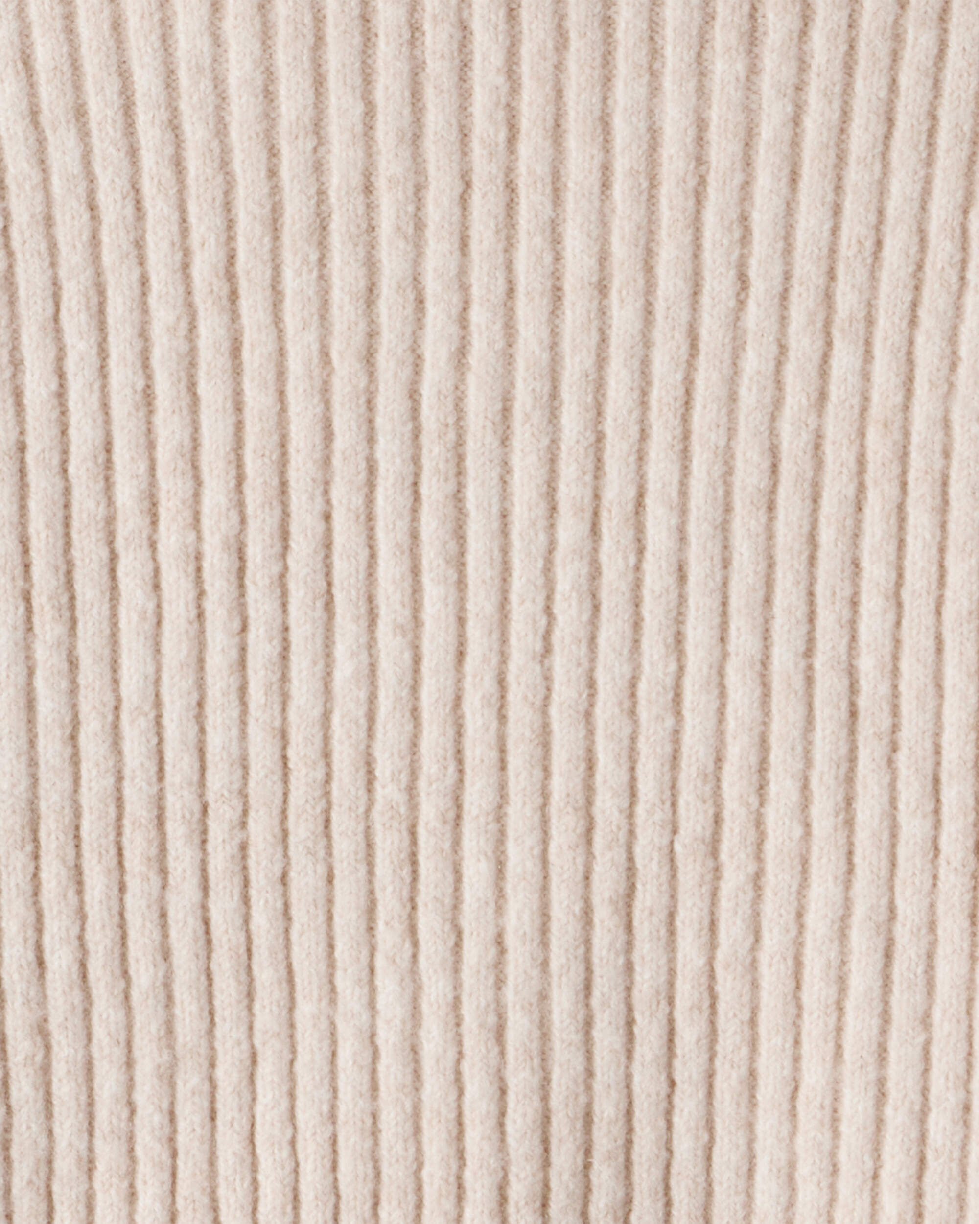 Girls Ribbed Sweater Knit Hoodie
