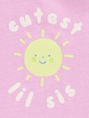 Pink - Baby Lil Sis Flutter-Sleeve Bodysuit - Pink, Selected
