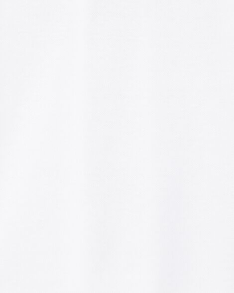Kid Pique Long-Sleeve Polo Shirt - White