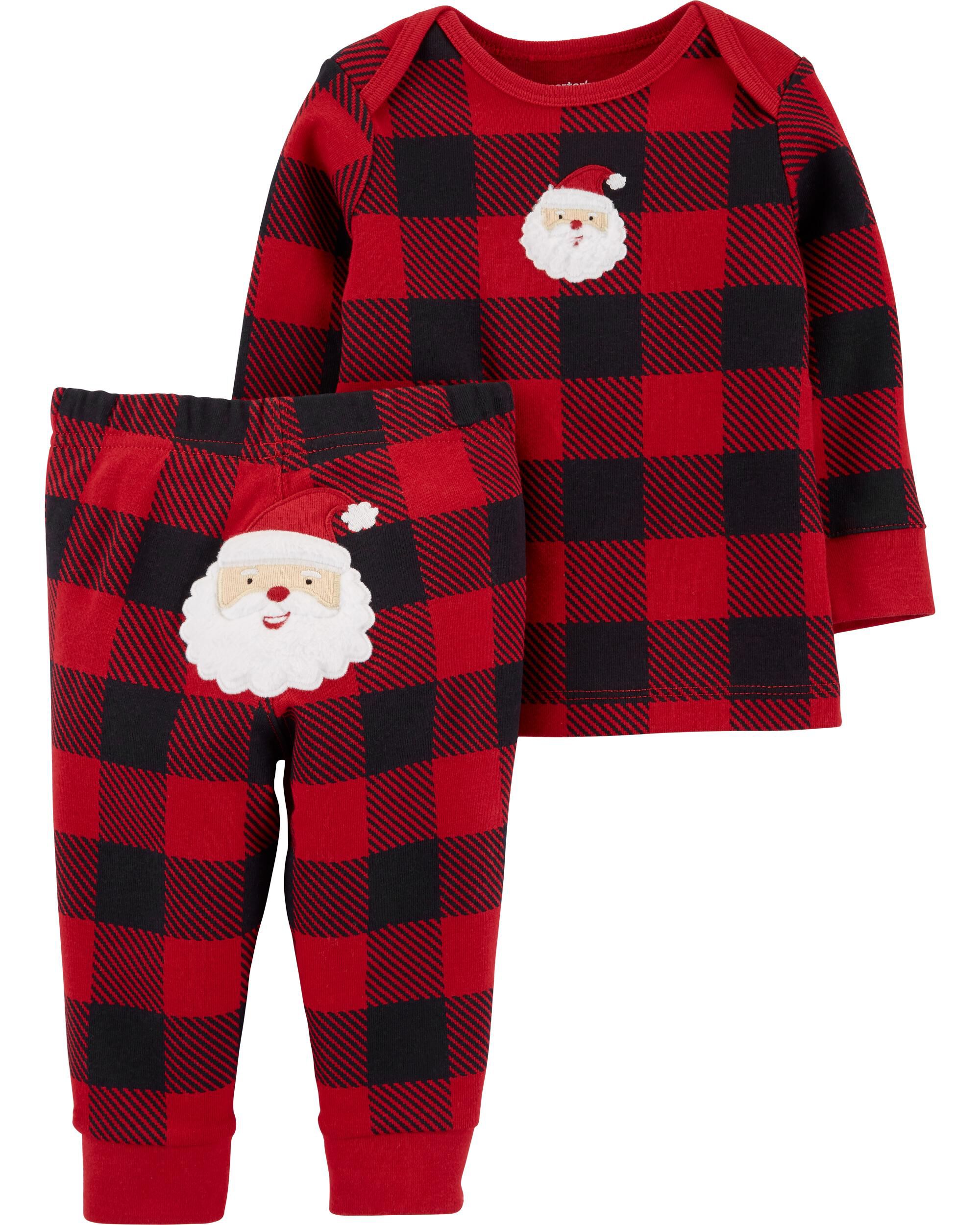 carter's red and black plaid dress