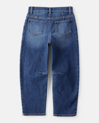 Product image 2 of Girls Denim Barrel Jeans - Blue