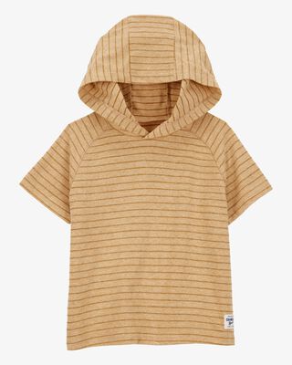 Product image 1 of Toddler Striped Hooded Shirt - Tan