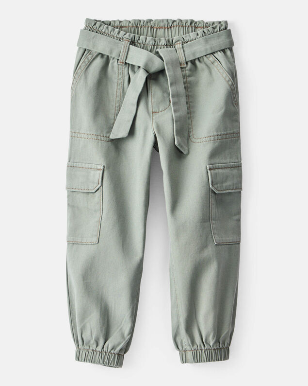 Product image 1 of Toddler Girl Cotton Cargo Joggers - Green