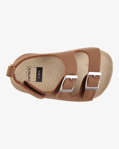  Product image 4 of Baby Buckle Faux Cork Sandals - Brown