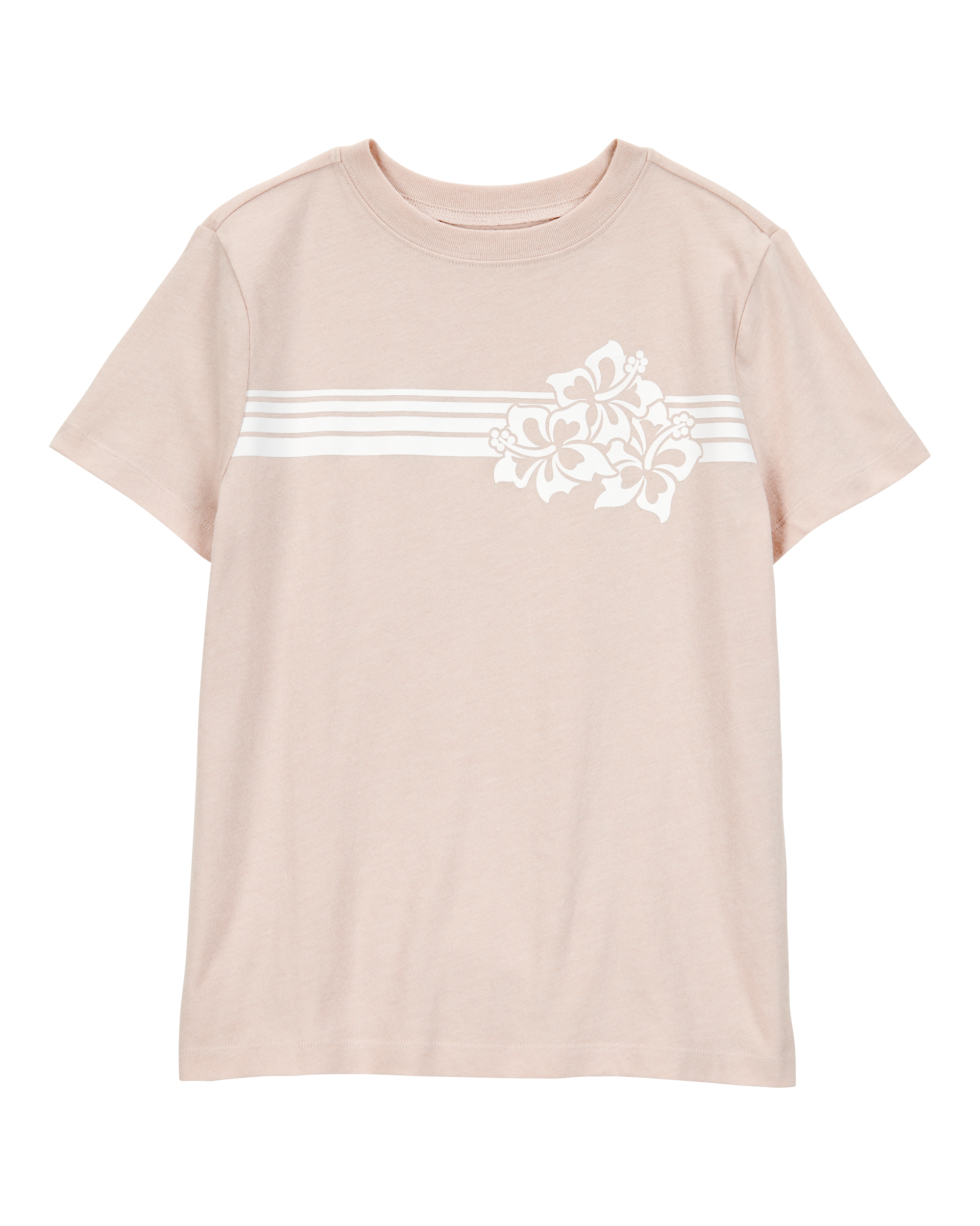 Boys Floral Short-Sleeve Graphic Tee - Khaki