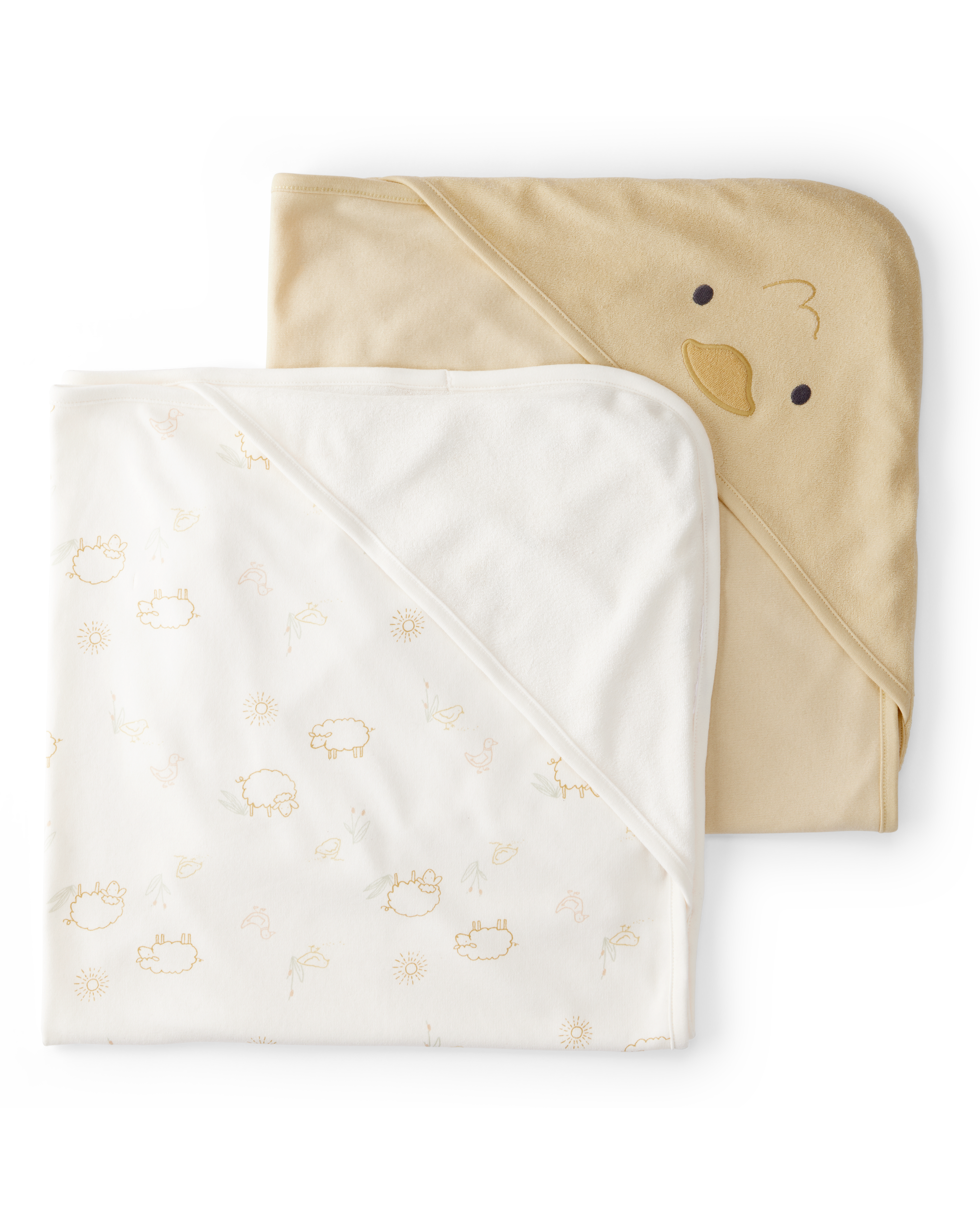 Baby 2-Pack Hooded Towels - Yellow