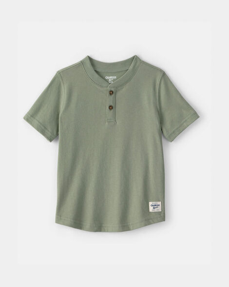 Toddler Boy Short-Sleeve Henley T-Shirt - Olive