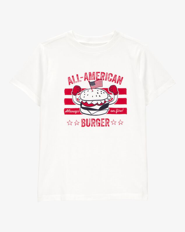 Product image 1 of Kid All American Burger Short-Sleeve Graphic Tee - White
