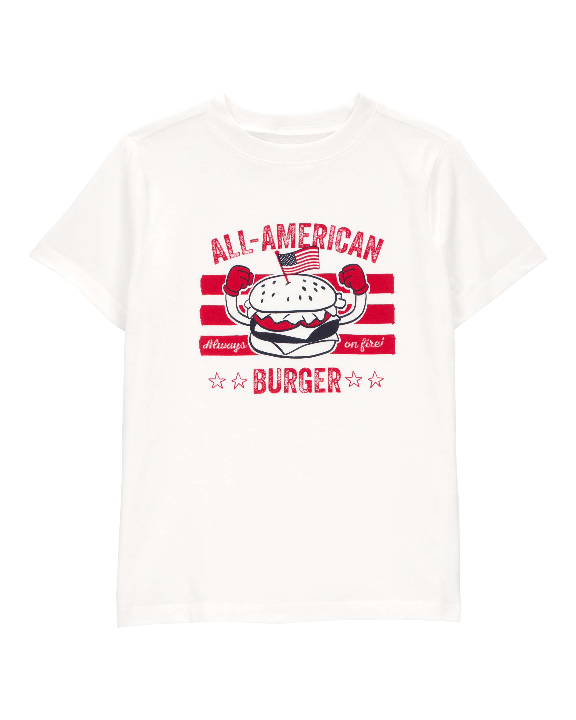 Kid All American Burger Short-Sleeve Graphic Tee - White