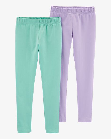  Product image 1 of Kid 2-Pack Turquoise & Purple Leggings