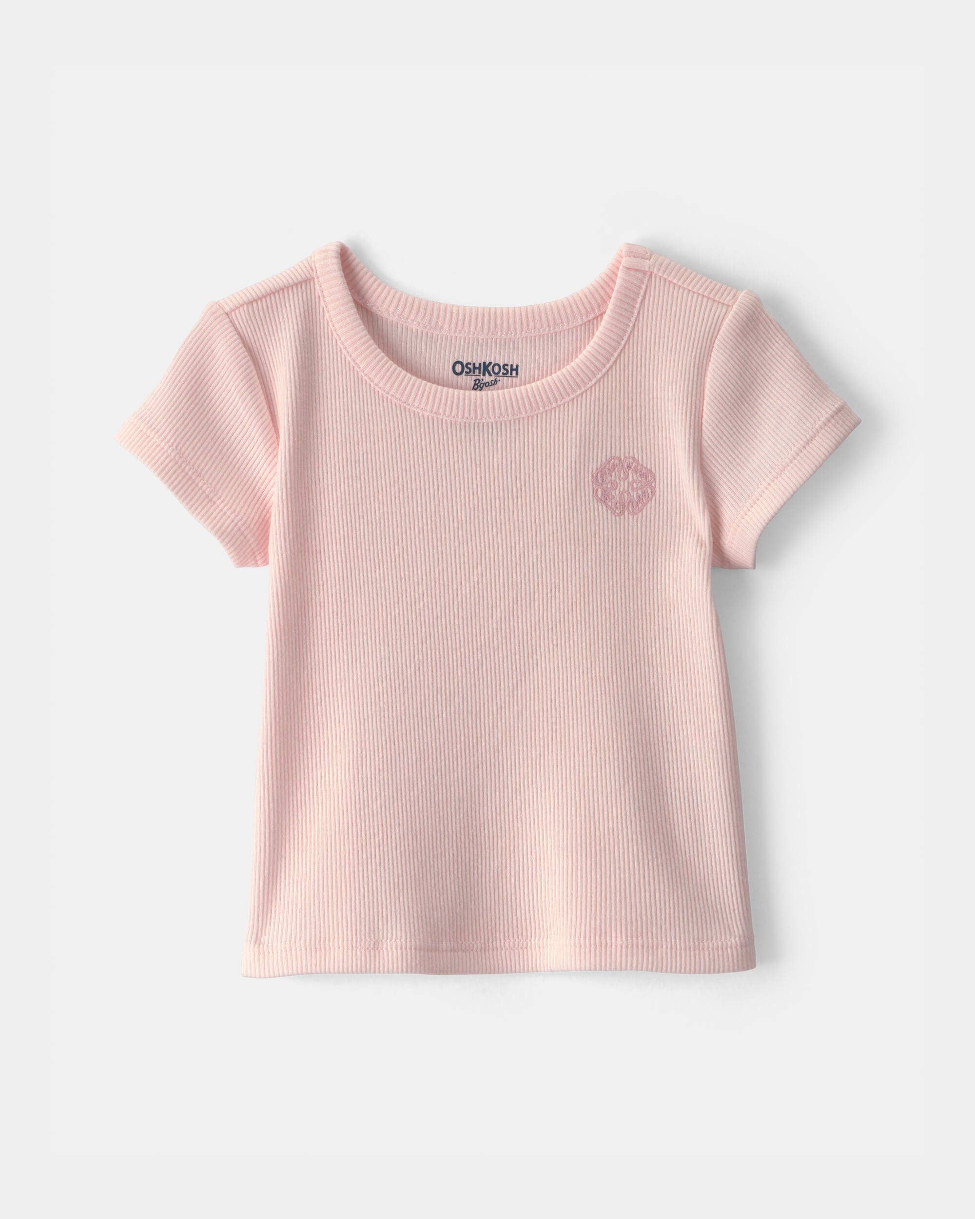 OshKosh Bgosh Baby Girl OshKosh Logo Ribbed Tee 12M Pink 20$