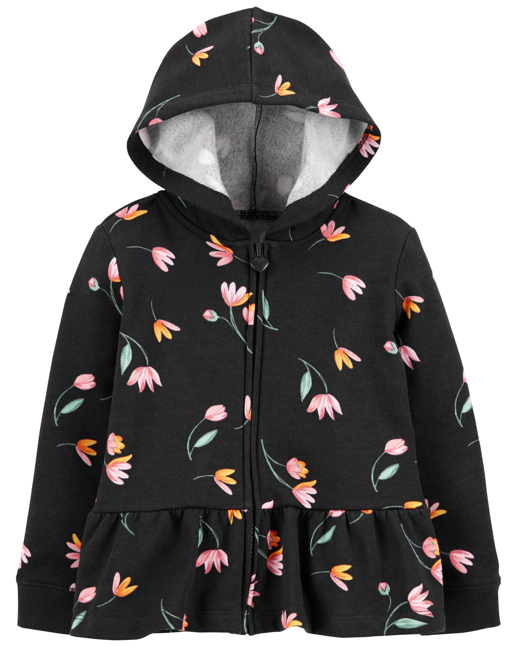 *CLEARANCE* Floral Fleece Hoodie