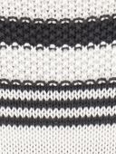 Black, White - Kid Striped Sweater Dress- White, Selected
