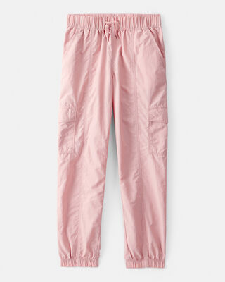 Product image 1 of Girls Woven Cargo Joggers - Pink