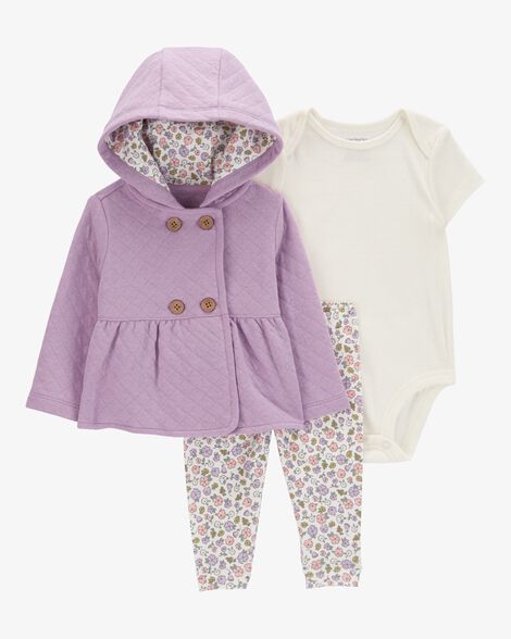 Product image 1 of Baby 3-Piece Floral Little Jacket Set