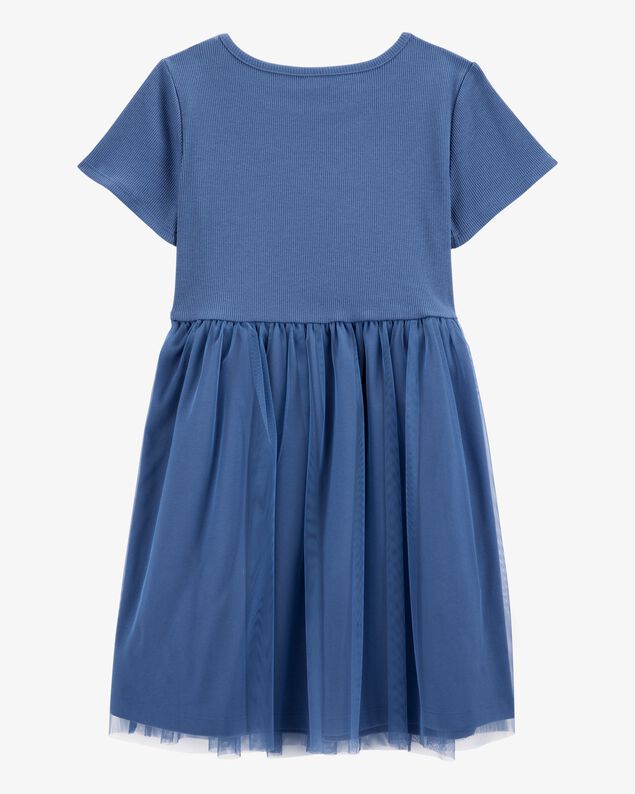 Product image 2 of Kid Solid Short-Sleeve Dress - Navy