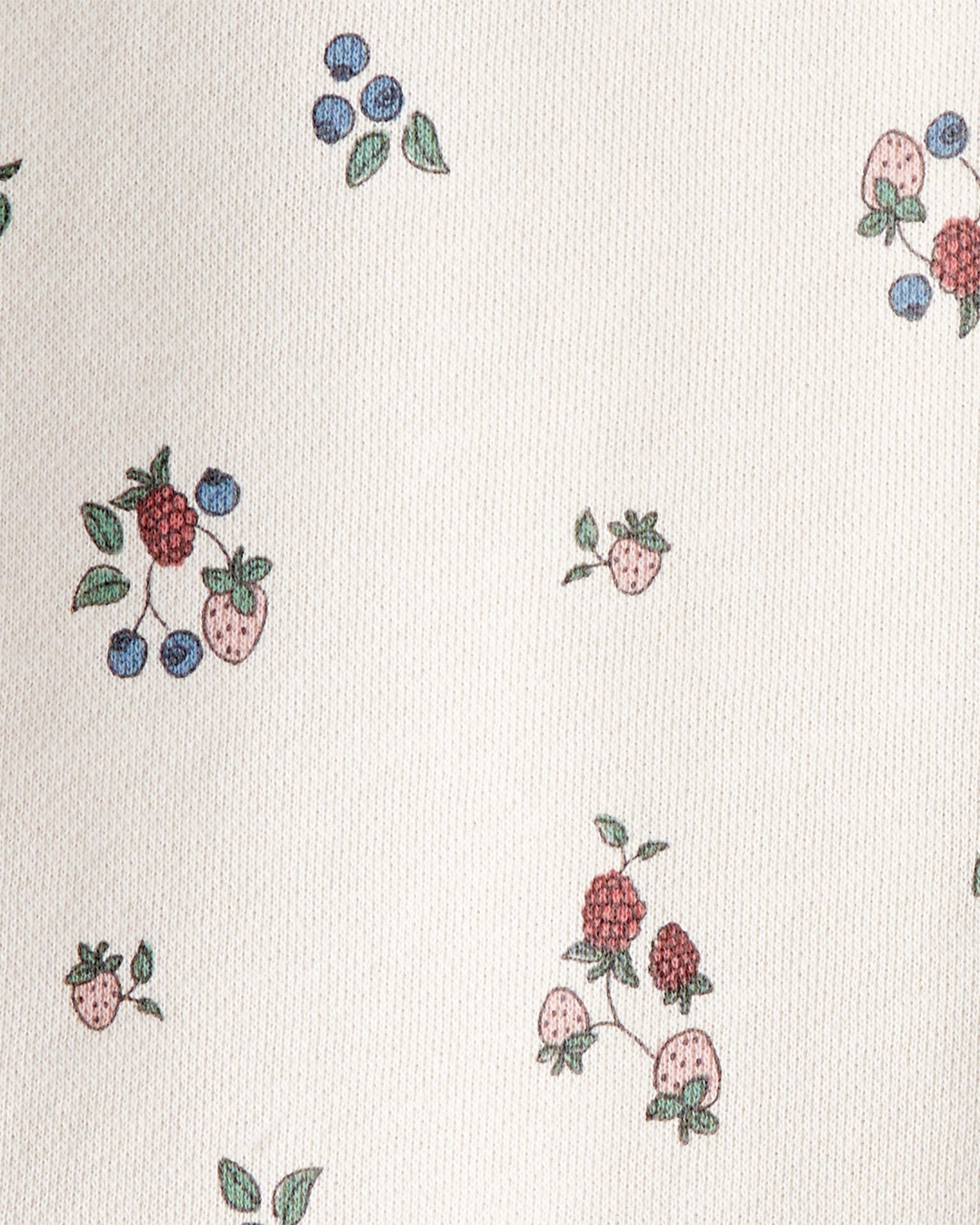Toddler Girl Organic Cotton French Terry Sweatshirt Berry Blossom Print